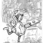 Crumbs cartoon for King Arthur Flour